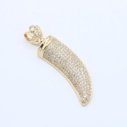 "NEW" 14K Colmillo CZ Pendant