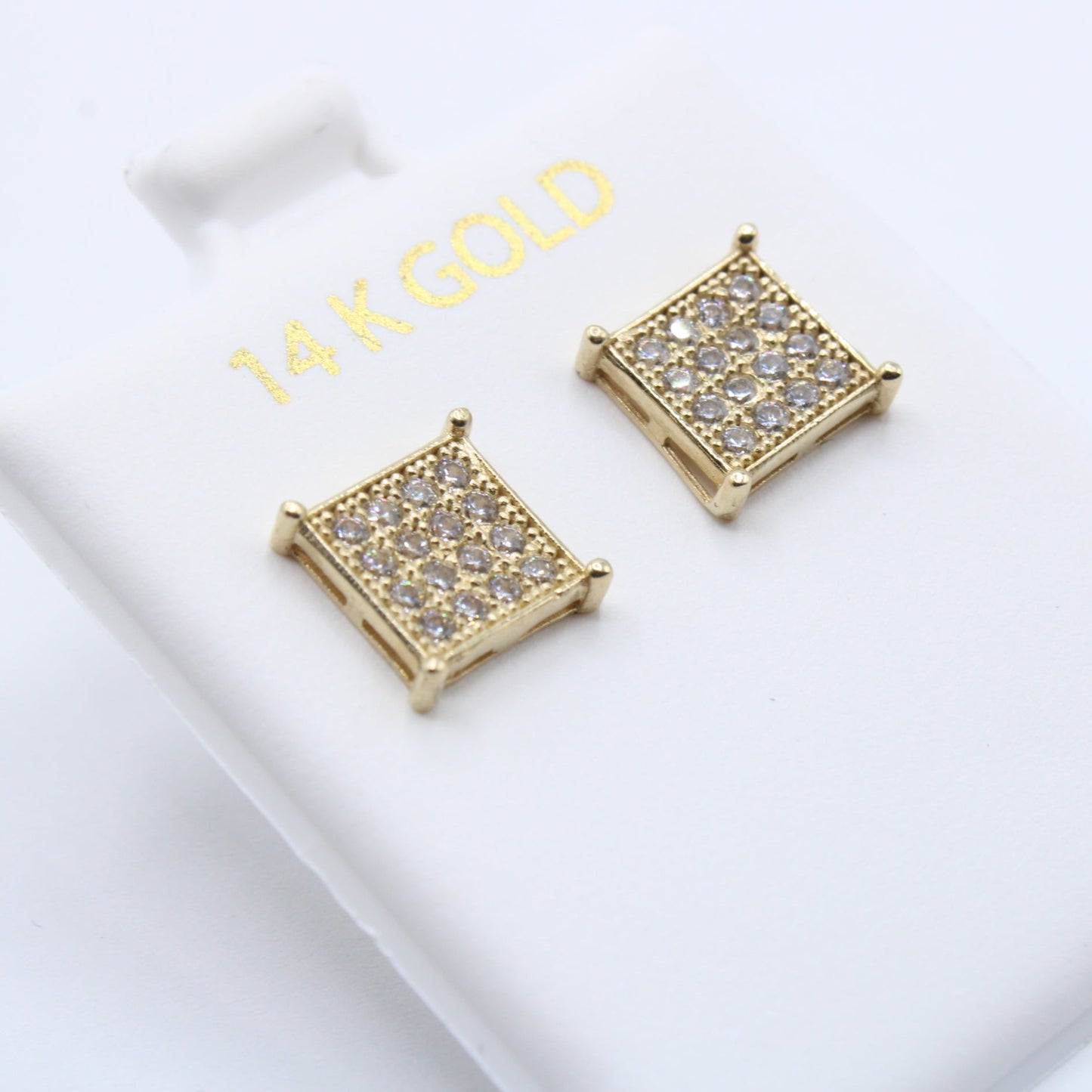 NEW 14K Pantalla Earrings CZ