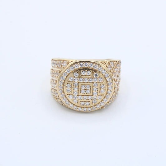 * NEW * 14k Men's Ring CZ -   Made of real 14k yellow gold