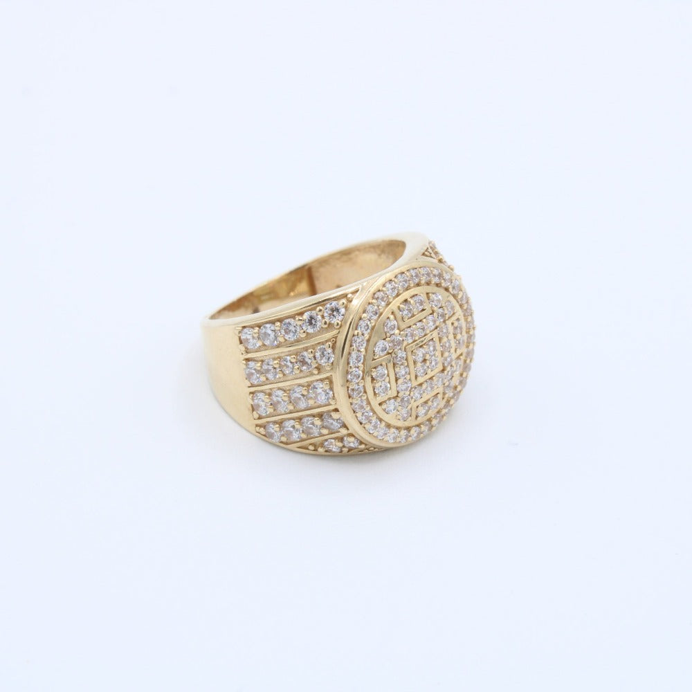 * NEW * 14k Men's Ring CZ -   Made of real 14k yellow gold