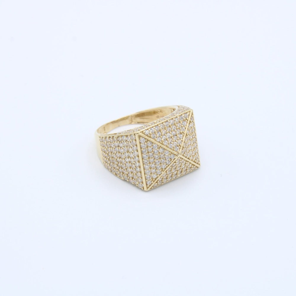 * NEW * 14k Men's Ring CZ-   Made of real 14k yellow gold