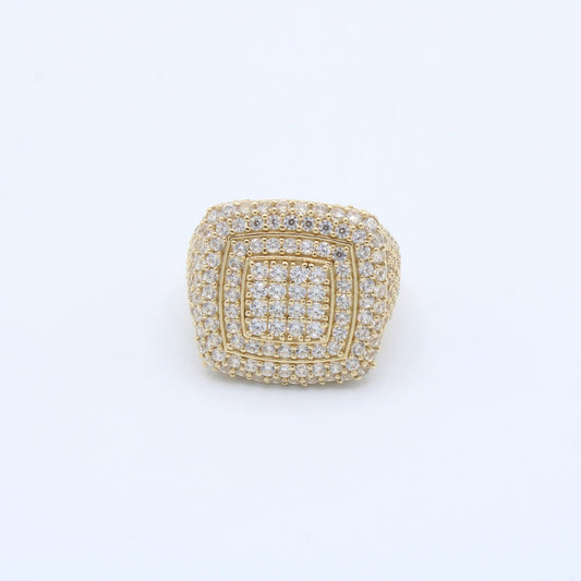* NEW * 14k Men's Ring CZ -   Made of real 14k yellow gold
