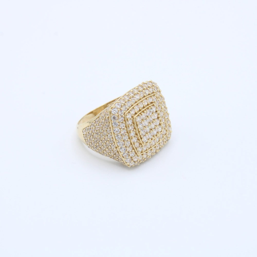 * NEW * 14k Men's Ring CZ -   Made of real 14k yellow gold