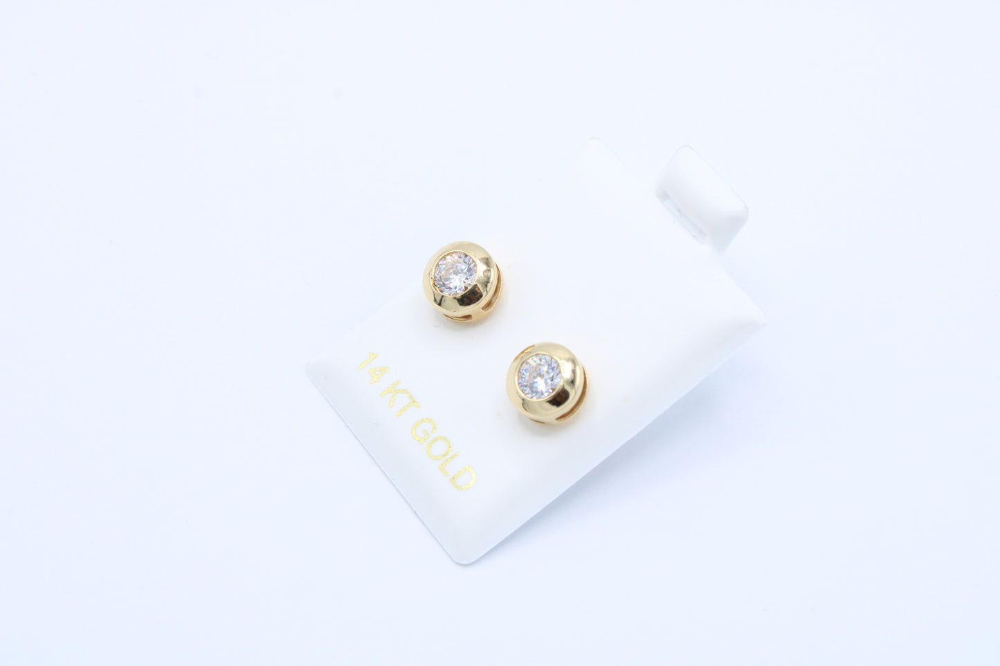 NEW 14K Round Cz Earring