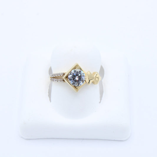 NEW 14K Cz Ring PP Stone